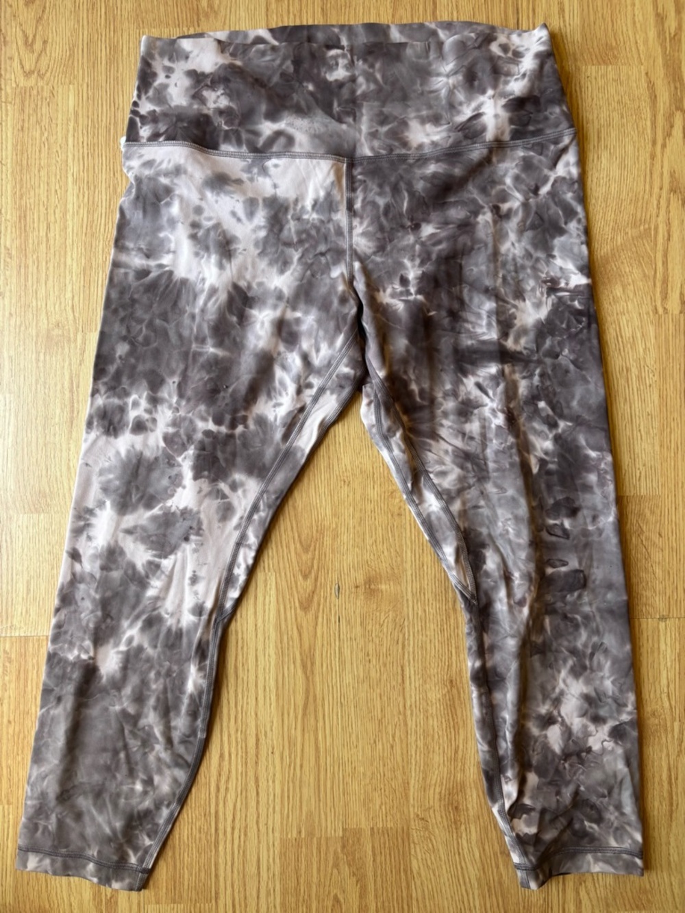 lululemon athletica Brown & Cream Marble-Effect High-Rise Leggings